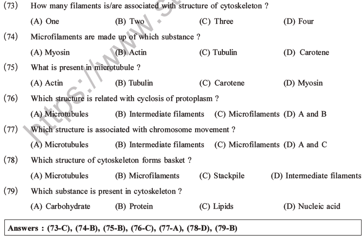 NEET Biology Cell Structure and Function MCQs Set B-18