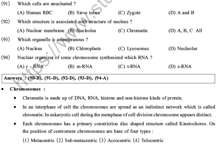 NEET Biology Cell Structure and Function MCQs Set B-22