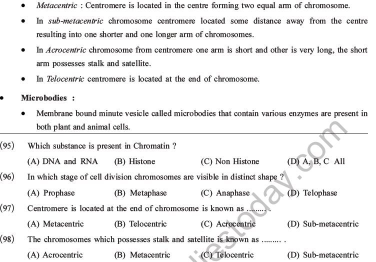 NEET Biology Cell Structure and Function MCQs Set B-23