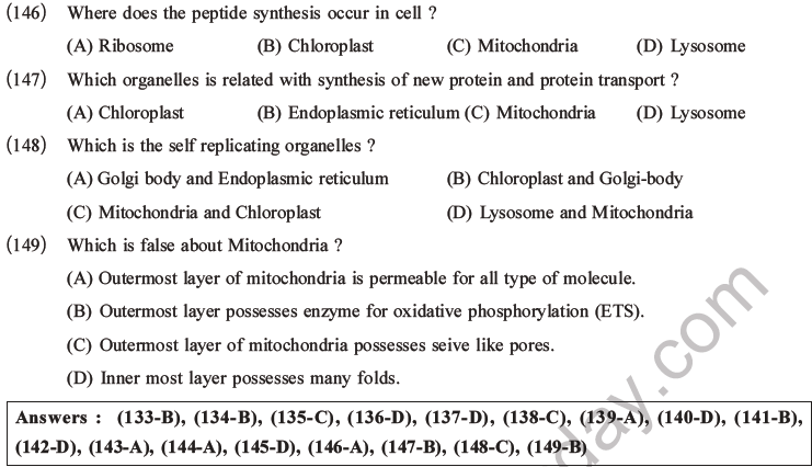 NEET Biology Cell Structure and Function MCQs Set B-35