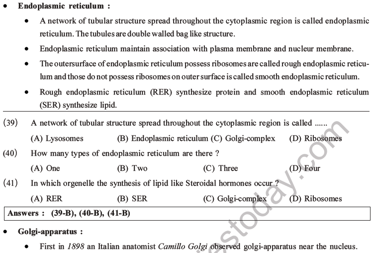 NEET Biology Cell Structure and Function MCQs Set B-9