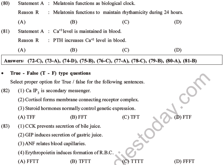 NEET Biology Chemical Coordination and Control MCQs Set B-21