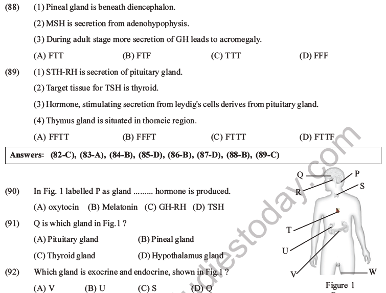 NEET Biology Chemical Coordination and Control MCQs Set B-24