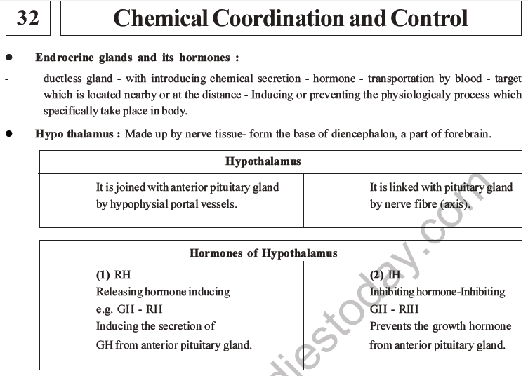 NEET Biology Chemical Coordination and Control MCQs Set B