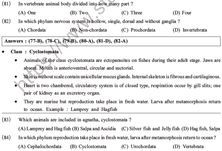 NEET Biology Classification of Animal Kingdom MCQs Set A-20