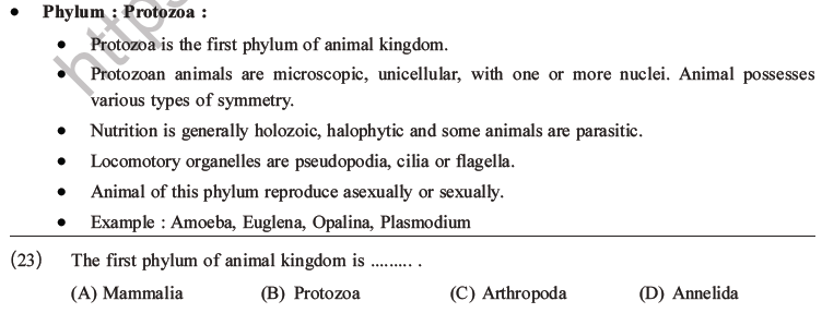 NEET Biology Classification of Animal Kingdom MCQs Set A-6