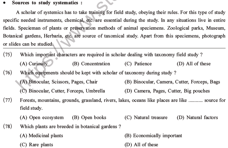 NEET Biology Classification of Living Organisms MCQs Set B-12