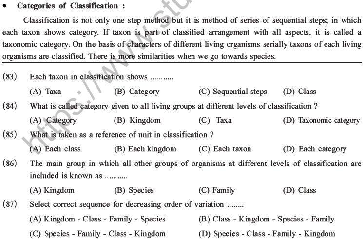 NEET Biology Classification of Living Organisms MCQs Set B-14