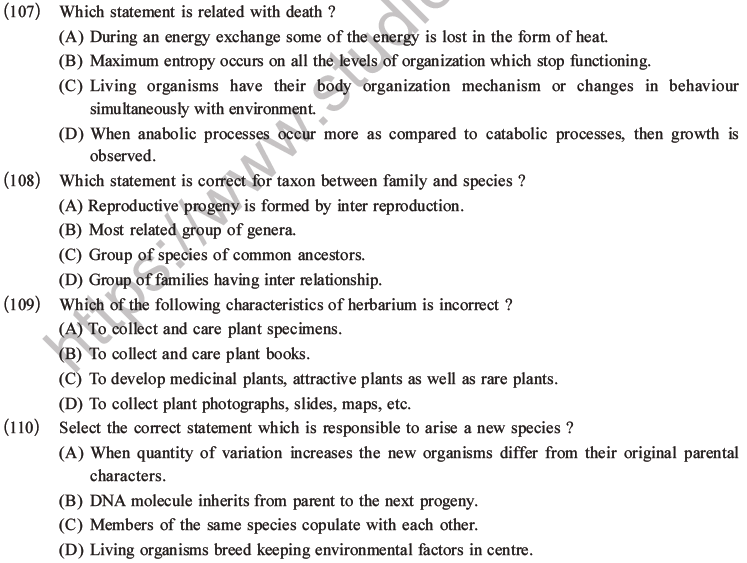 NEET Biology Classification of Living Organisms MCQs Set B-18