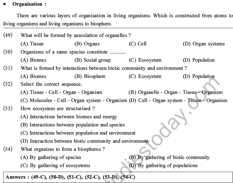 NEET Biology Classification of Living Organisms MCQs Set B-7