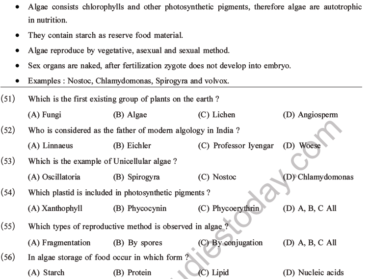 NEET Biology Classification of Plant Kingdom MCQs Set A-11