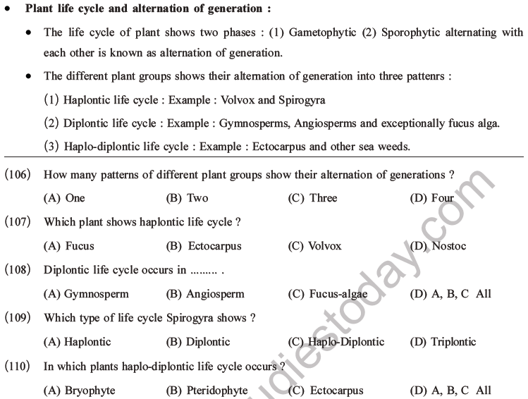 NEET Biology Classification of Plant Kingdom MCQs Set A-23