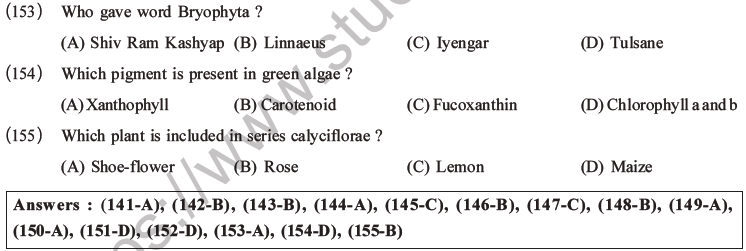 NEET Biology Classification of Plant Kingdom MCQs Set A-34