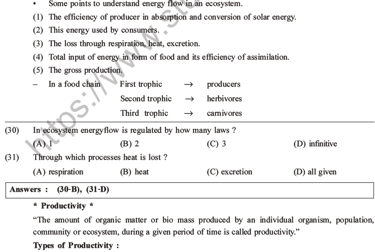 NEET Biology Ecosystem MCQs Set B-13