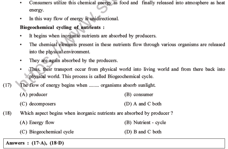 NEET Biology Ecosystem MCQs Set B-6