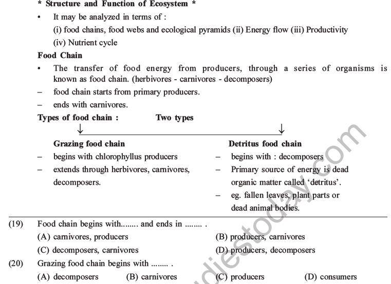 NEET Biology Ecosystem MCQs Set B-7