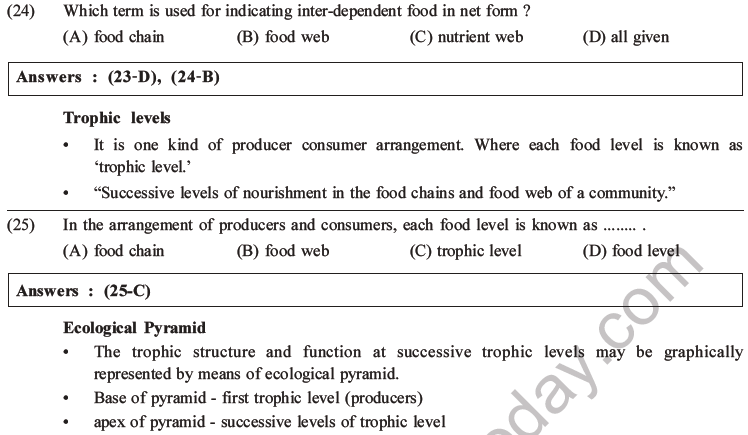 NEET Biology Ecosystem MCQs Set B-9