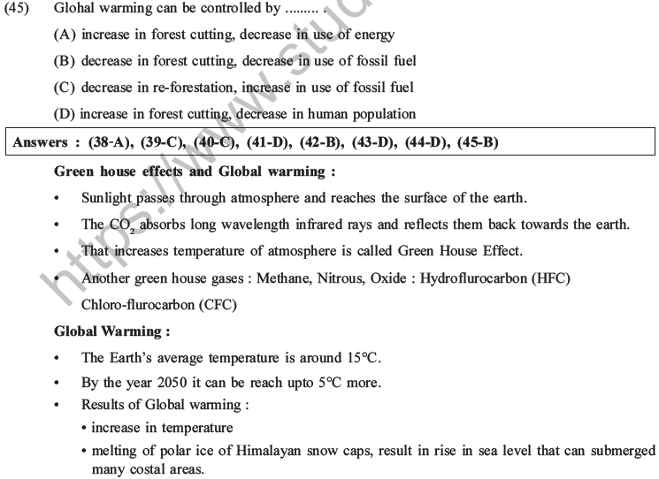 NEET Biology Environmental Issues MCQs Set B-14