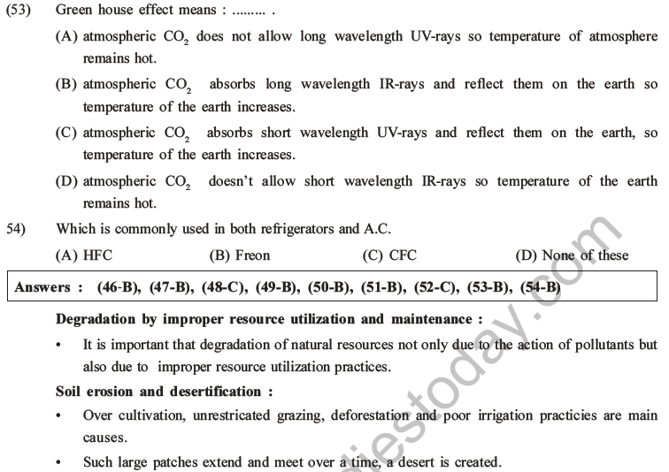 NEET Biology Environmental Issues MCQs Set B-17