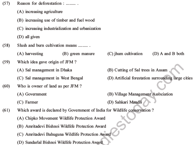 NEET Biology Environmental Issues MCQs Set B-21