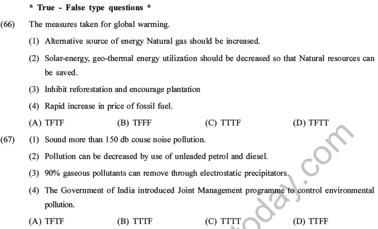 NEET Biology Environmental Issues MCQs Set B-24