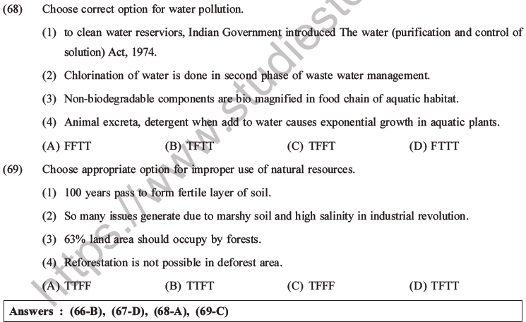 NEET Biology Environmental Issues MCQs Set B-25