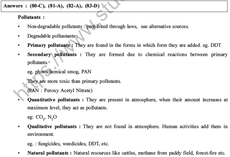 NEET Biology Environmental Issues MCQs Set B-30