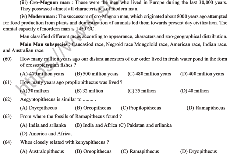 NEET Biology Evolution MCQs Set B-21