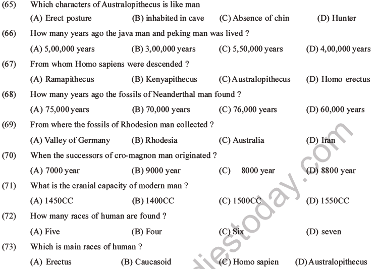 NEET Biology Evolution MCQs Set B-22