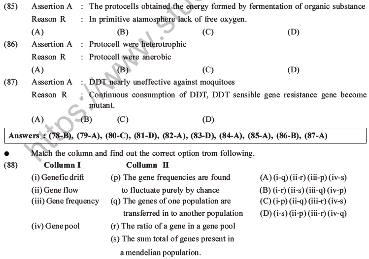 NEET Biology Evolution MCQs Set B-25