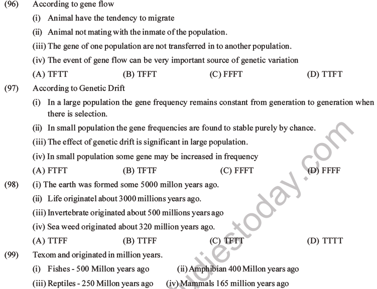 NEET Biology Evolution MCQs Set B-28