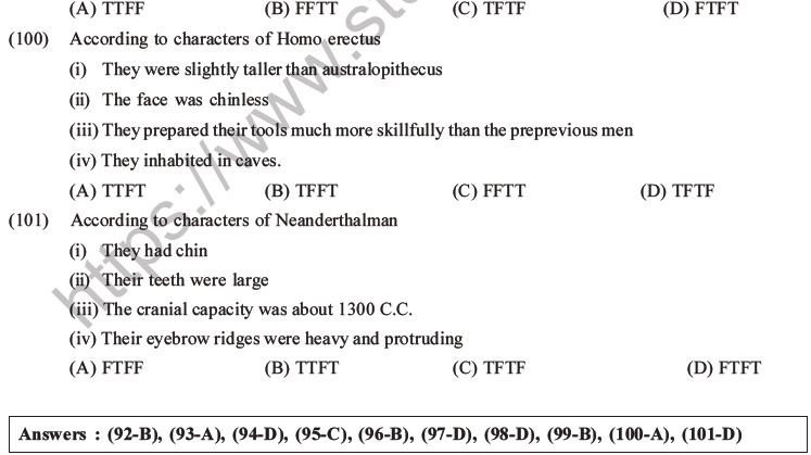 NEET Biology Evolution MCQs Set B-29