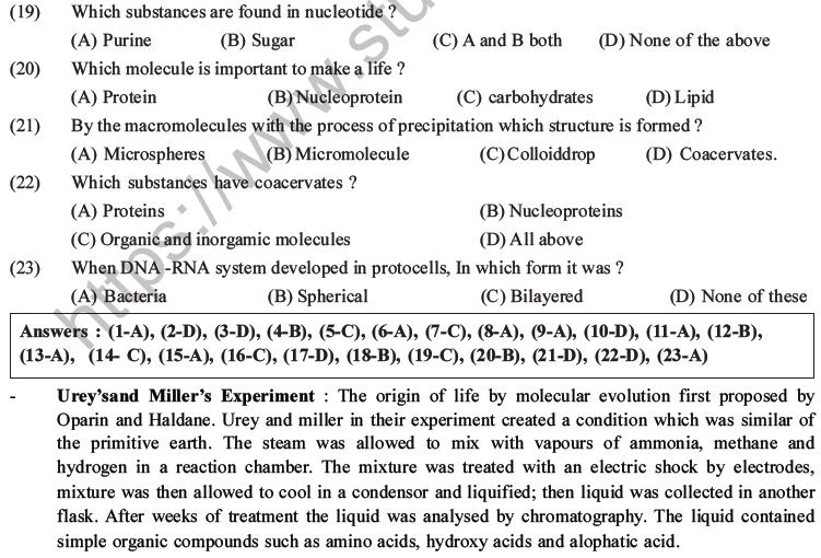 NEET Biology Evolution MCQs Set B-4