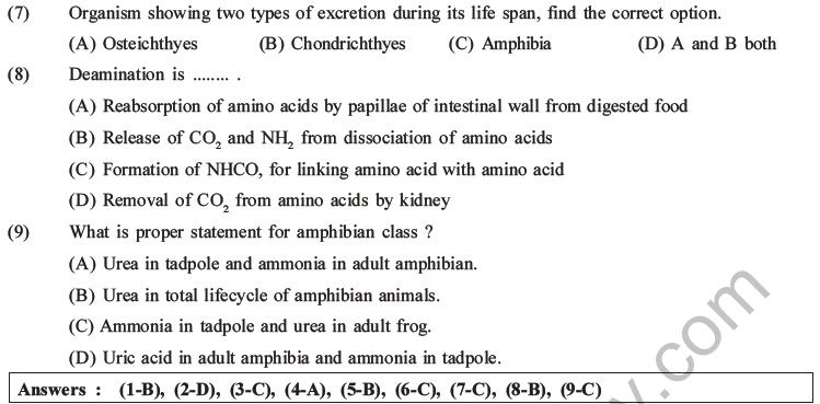 NEET Biology Excretory Products and Their Elimination MCQs Set B-1