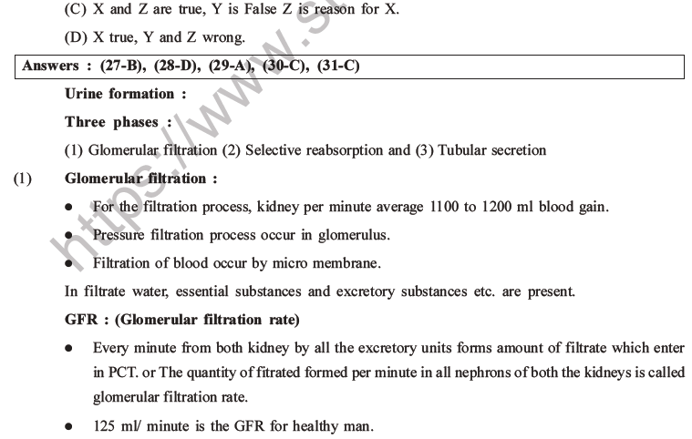 NEET Biology Excretory Products and Their Elimination MCQs Set B-14