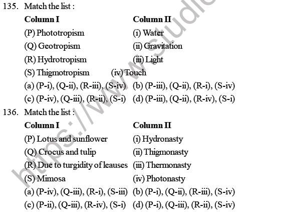 NEET Biology Growth and Development MCQs Set A-137