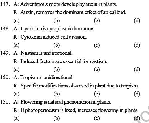 NEET Biology Growth and Development MCQs Set A-146-