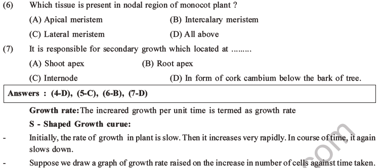 NEET Biology Growth and Development MCQs Set B-1