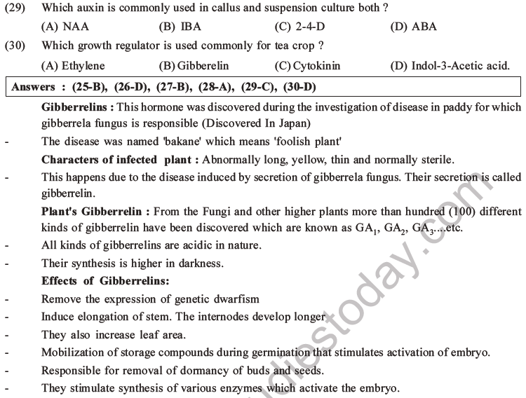 NEET Biology Growth and Development MCQs Set B-10