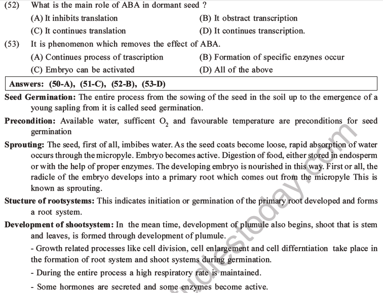 NEET Biology Growth and Development MCQs Set B-18