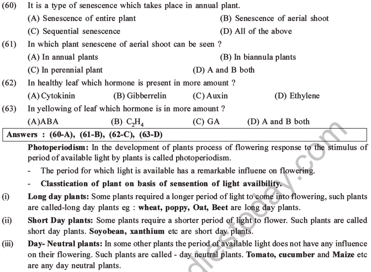 NEET Biology Growth and Development MCQs Set B-22