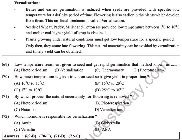 NEET Biology Growth and Development MCQs Set B-24