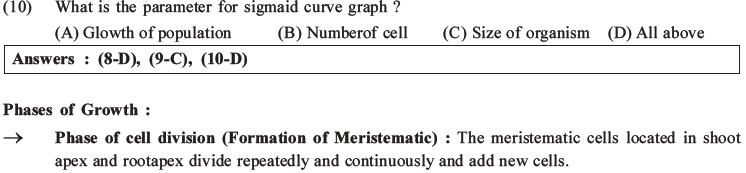 NEET Biology Growth and Development MCQs Set B-3