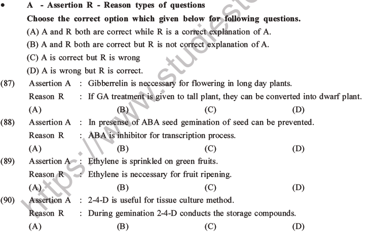 NEET Biology Growth and Development MCQs Set B-31