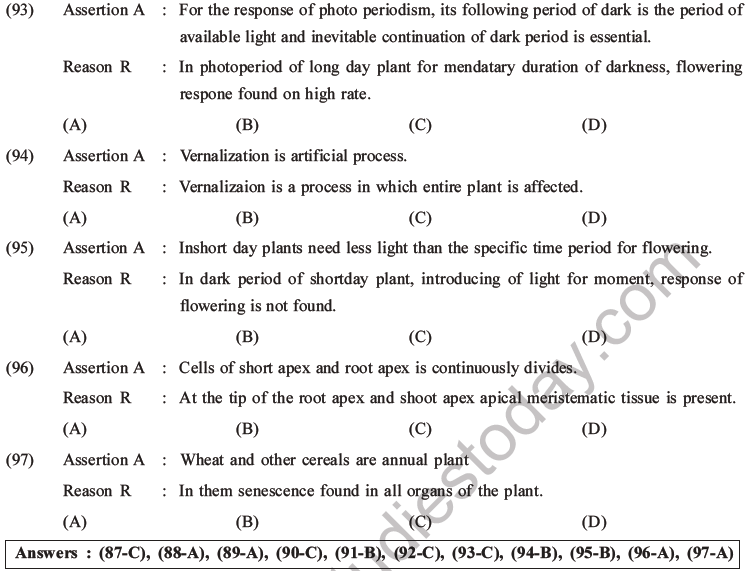 NEET Biology Growth and Development MCQs Set B-33