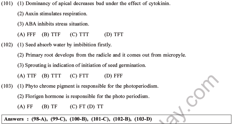 NEET Biology Growth and Development MCQs Set B-35