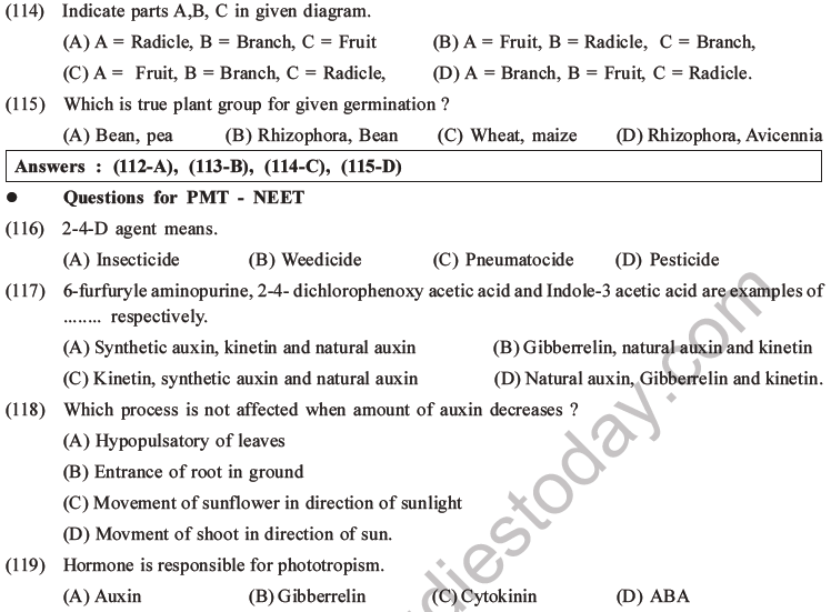 NEET Biology Growth and Development MCQs Set B-39