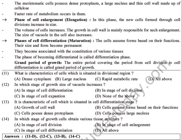 NEET Biology Growth and Development MCQs Set B-4