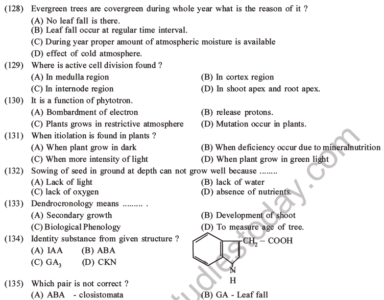 NEET Biology Growth and Development MCQs Set B-41