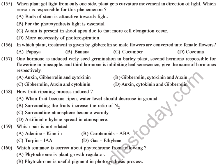 NEET Biology Growth and Development MCQs Set B-45